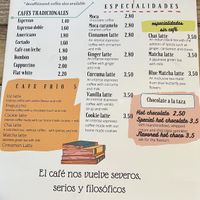 Menu  at Maldita Gloria! in Alicante