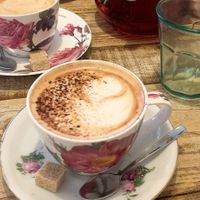 Vegan cappuccino at Maldita Gloria! in Alicante