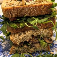 Vegan mushroom sandwich at Maldita Gloria! in Alicante