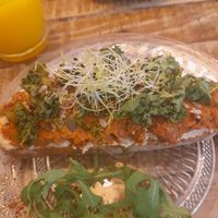 Toast with tofu cream at Maldita Gloria! in Alicante