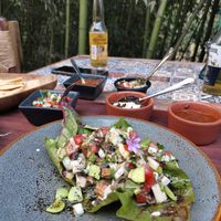 Ceviche and beer at Quelite in Coatepec