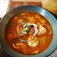 Mushroom soup at Quelite in Coatepec