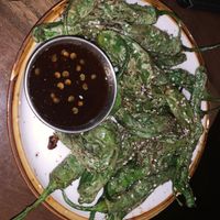 shishito peppers!   at Idlewild Spirits Brewpub and Restaurant in Winter Park