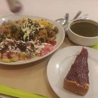 Soup, salad, and dessert  at Macrobiotic Zen in Barcelona