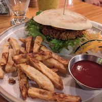 Falafel burger at El Jardin De Frida - Maybe closed in La Fortuna