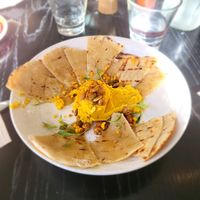 Flatbread and hummus at The Victoria Tavern in Lower Hutt