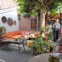 Terrace in the back at Me & Mrs P in Velp