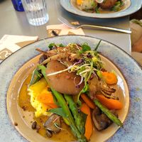 Kholrabi and stuffed onion main dishes at Me & Mrs P in Velp