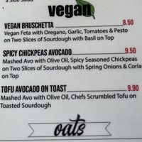 Menu  at Black Eye Coffee in South East London