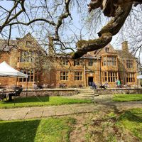 The outdoor seating area at World Peace Cafe in Northampton