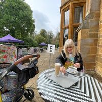 Lots of outdoor seating!  at World Peace Cafe in Northampton