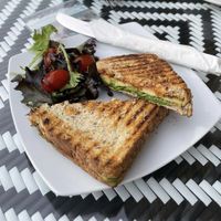Vegan toastie! Options to have it with soup also.  at World Peace Cafe in Northampton