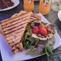 Vegan feast toastie at World Peace Cafe in Northampton