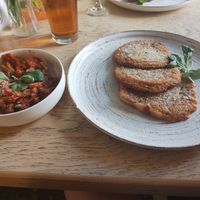 Potato cakes with vegetables stew at Pod Królem Polskim in Cieszyn