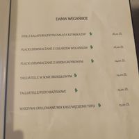 Vegan menu (more options on other pages) at Pod Królem Polskim in Cieszyn