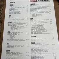 Menu 17-8-2025   at De Eendracht in Blaricum