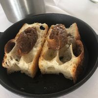 Focaccia and onion confit at Six in Gateshead