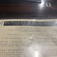 Menú   at Grand Canyon Brewing Company in Page