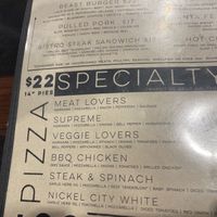 Menú  at Grand Canyon Brewing Company in Page