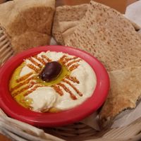 Hummus and Pita at Mazaya Cafe in Albuquerque