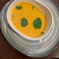Kokos Thai Suppe at Restaurant Tilia in Bad Schandau