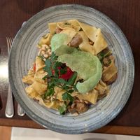 Pappardelle mit cremiger Pilzsauce at Restaurant Tilia in Bad Schandau