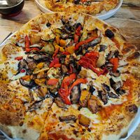 Pizza with vegan cheese at Love Italy in Surfers Paradise