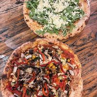 Cipolla and Vegetariana pizzas  at Love Italy in Surfers Paradise