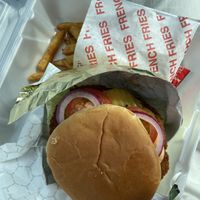 Chicken sandwich and fries. Their fries are also AMAZING!!! So well seasoned   at The Beet Box in Oklahoma City