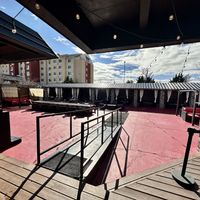 Outdoor patio and bar  at The Beet Box in Oklahoma City