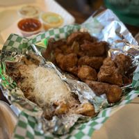 Parmesan fries and cauliflower wings  at The Beet Box in Oklahoma City