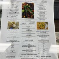 menu  at Di-Vine Plant Based Cuisine in Forest Park