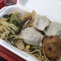 Plato 2 (to-go) at Okinawa Comida Rapida in Santiago