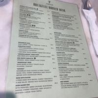 Brunch menu (V = vegan)  at Zampano in Athens