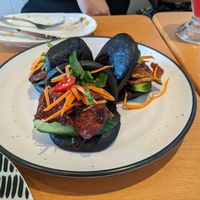 Charcoal bao with 'duck' at Kaffir Lime Cafe & Vietnamese Restaurant in Milton