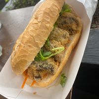 Crispy mushroom banh mi at Kaffir Lime Cafe & Vietnamese Restaurant in Milton