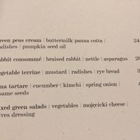 Menus in Polish/English/German   at Pałac Mojęcice in Mojecice