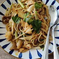 Tom Yum with pasta at Green Dining in Hua Hin