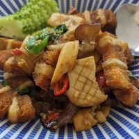 Vegan pork and mushroom at Green Dining in Hua Hin