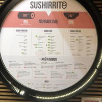 The menu in Serby!  at Sushirrito in Belgrade
