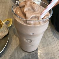 Vegan chocolate milkshake at Remedy Cafe - South Side in Edmonton