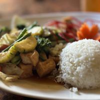 Vegetable stir fried with tofu   at Thai Bella in Moab