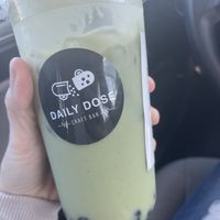 Matcha with boba and soy milk   at Daily Dose Craft Bar in Jacksonville