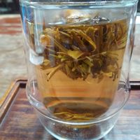 Side angle of the peach blossom tea. at Ching Ching Cha in Washington