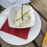 Vegan mayo (on request)  at Rifugio Campo Base in Ayas