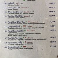 Menu  at SinThorn in Gummersbach