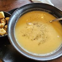 Potatoes cream soup at Happy Bar & Grill in Plovdiv