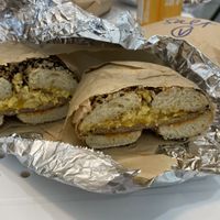 New plant Pete— love that they use just egg scramble instead of the folded version!  at Pete's Bagels in St Petersburg