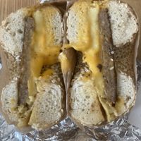 Vegan breakfast sandwich   at Pete's Bagels in St Petersburg