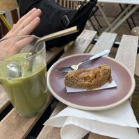 Matcha and apple cake  at Maison Plume in Paris